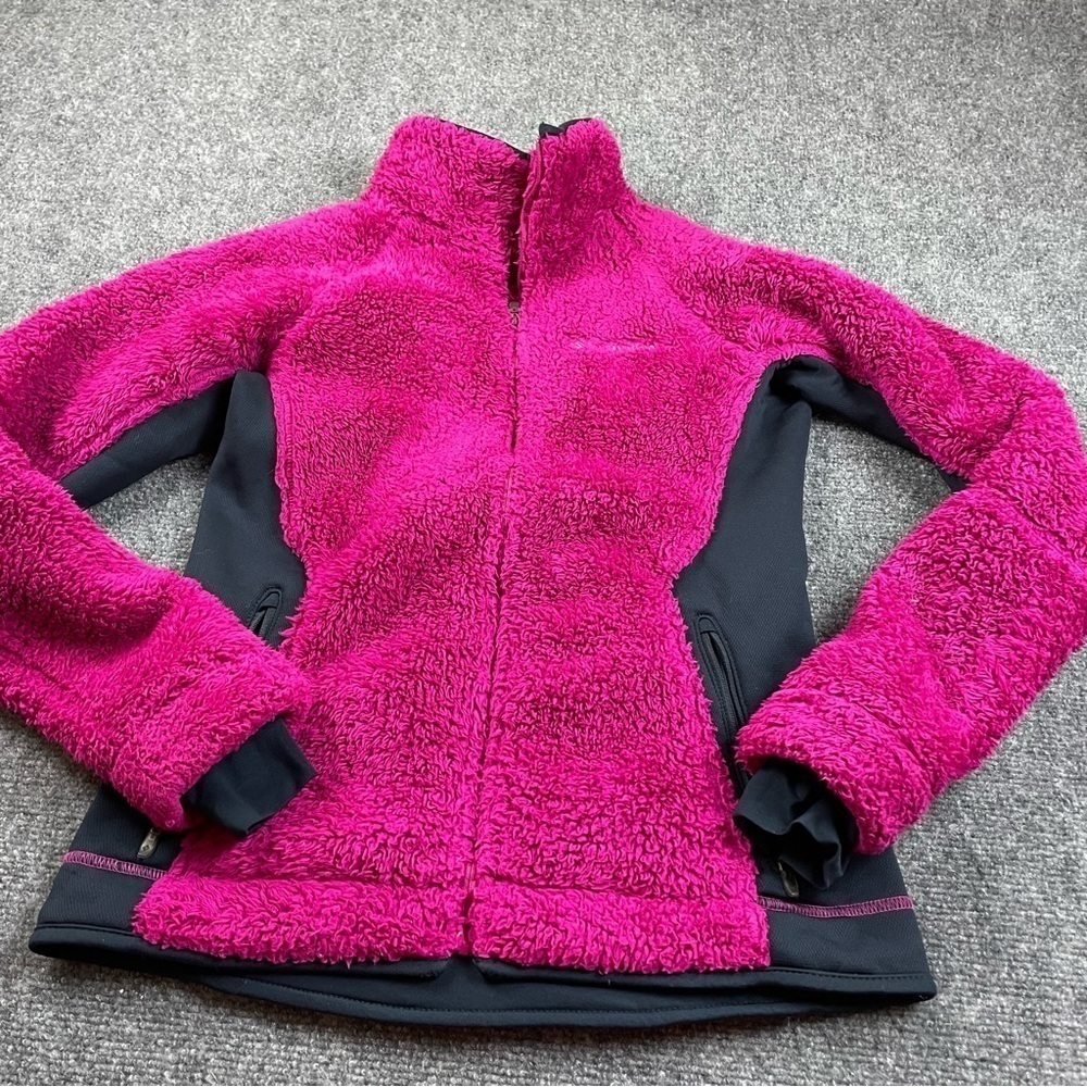 COLUMBIA Women’s Pearl Plush II Fleece Fuzzy Pink Full Zip Jacket size: Small